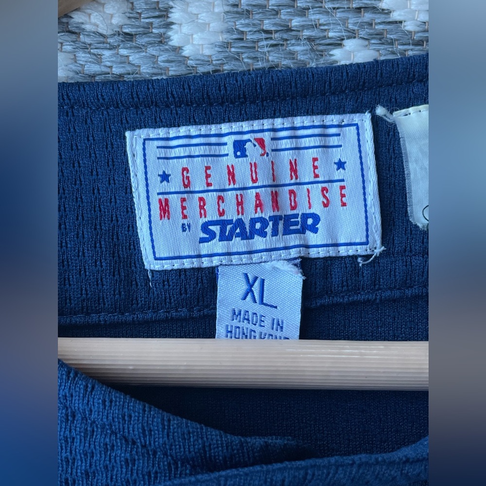 Starter YANKEES Derek Jeter 2 Jersey Baseball Button Down Mens XL Blue Christmas - Picture 8 of 14